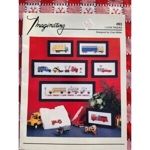 Imaginating #83 I Love Trucks Cross Stitch